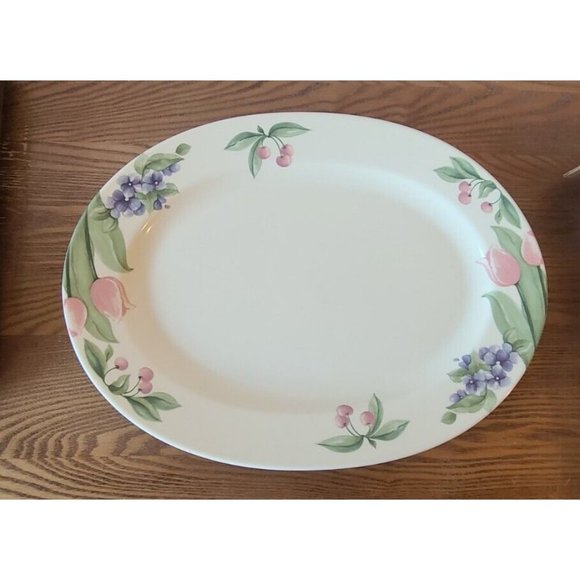 Garden Party PFALTZGRAFF 14” Oval Platter NEW IN BOX!!! - Picture 1 of 6